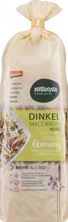 Dinkel Maccaroni kurz - von Naturata