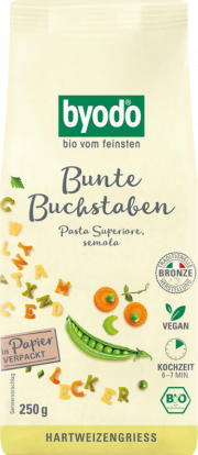 Bunte Buchstaben semola - 12-Pack - von Byodo