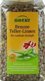Braune Teller-Linsen - 8-Pack - von Davert