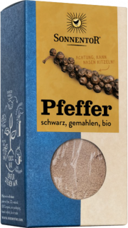 Pfeffer schwarz, gemahlen - von Sonnentor